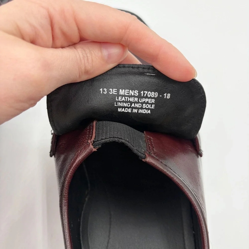 Florsheim Como Black Cherry Men's Leather Moc Slip On 17089 13 3E Leather Loafer